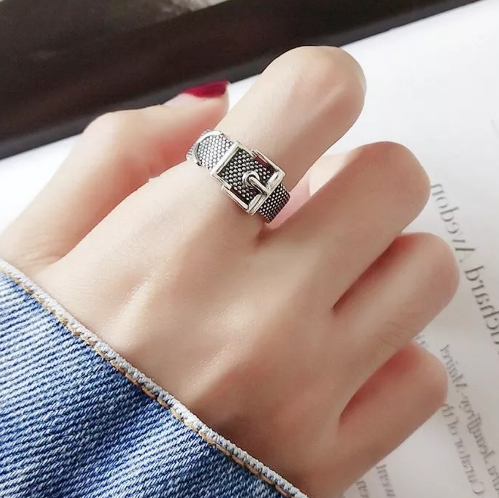 925 Silver Buckle Ring